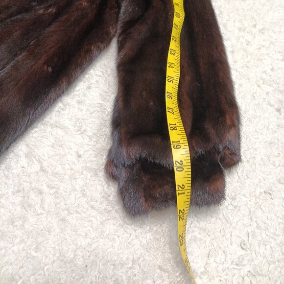Vintage Lagase Furs Women's Brown Luxury Customized Mink Fur Coat Size L - Picture 7 of 14